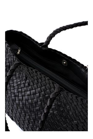 Vintage Mesh black leather tote bag DRAGON DIFFUSION | 8949BLACK